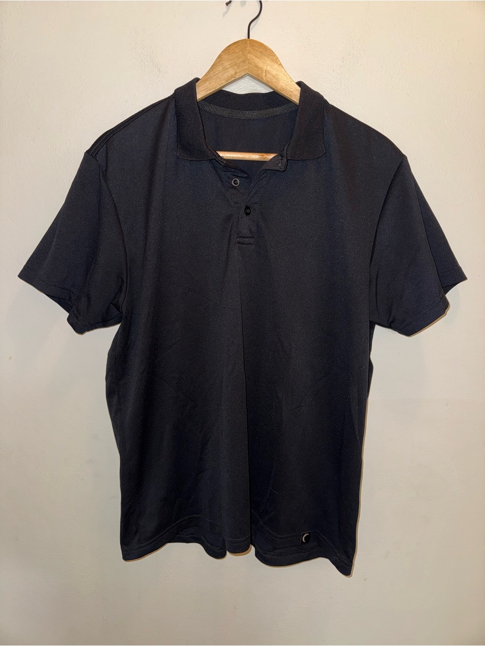 Zyia Active Men's Black Performance Polo Shirt Size Large